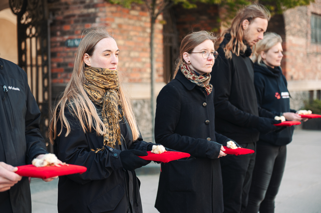 Anima bærer på puder med døde kyllinger