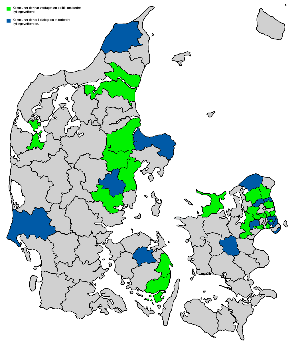 Kort over kommuner der har droppet turbokylling