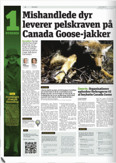 Avisartikel om Canada Goose